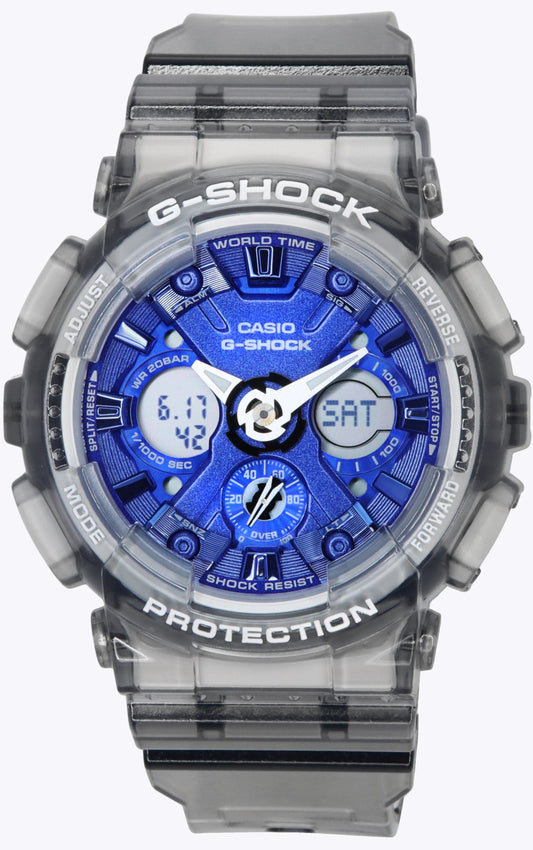 Casio G-Shock Translucent Gray Analog Digital Quarz GMA-S120TB-8A 200M Damenuhr