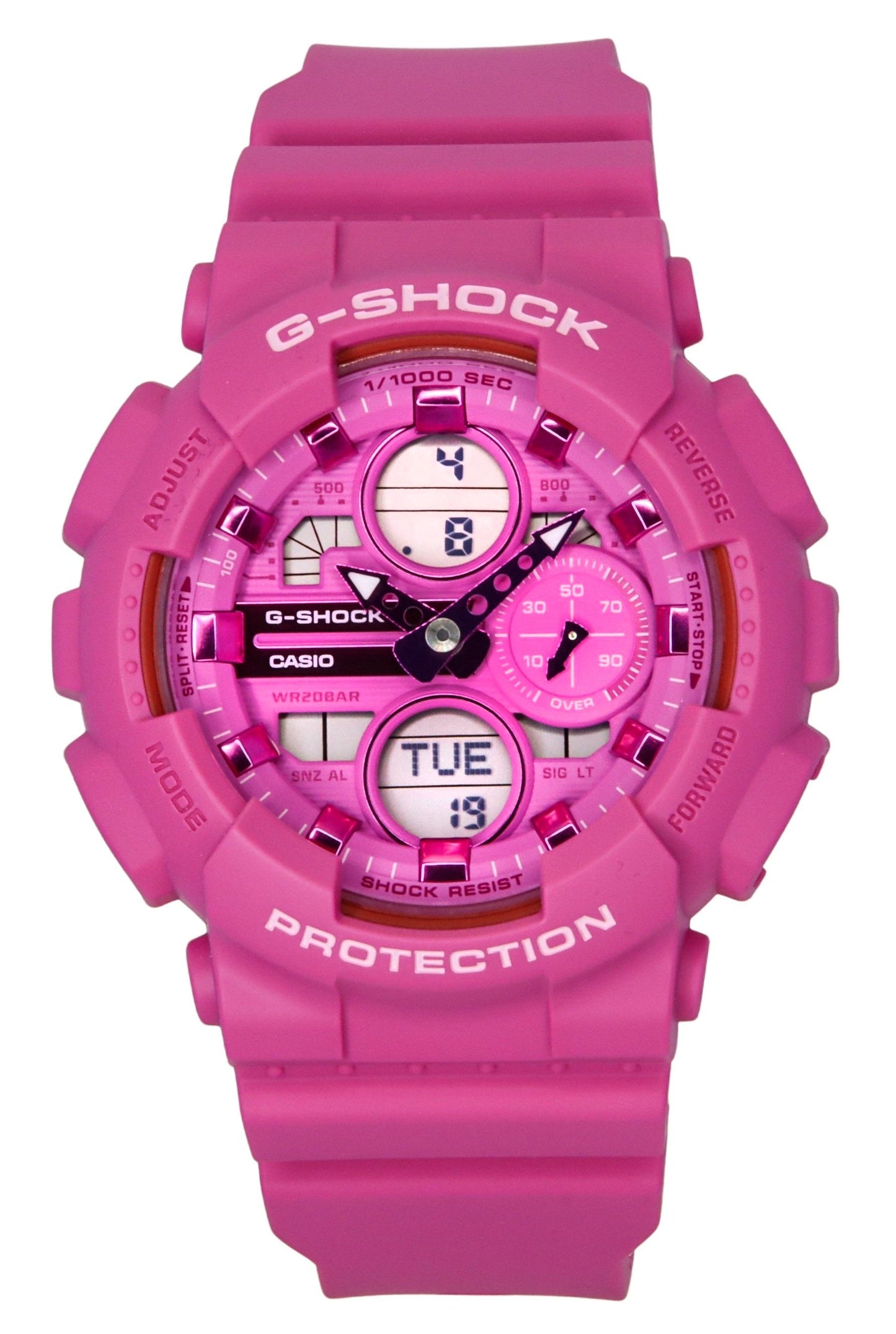 Casio G-Shock Analog Digital Bio-Based Resin Pink Dial Quarz GMA-S140PP-4A 200M Damenuhr