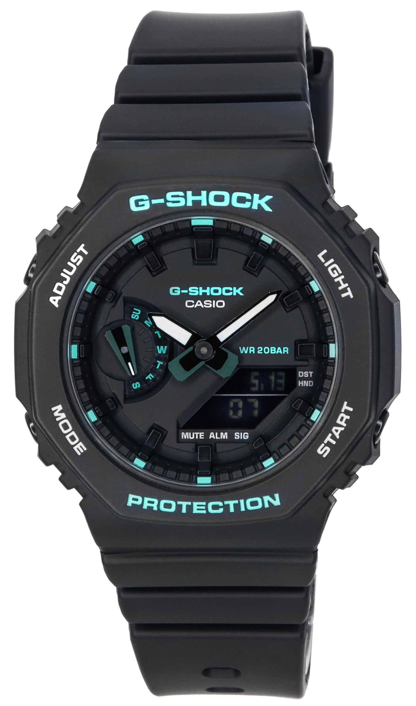 Casio G-Shock Analog Digital Schwarzes Zifferblatt Quarz GMA-S2100GA-1A GMAS2100GA-1 200M Damenuhr