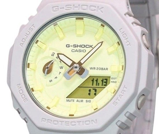 Casio G-Shock Nature's Colour Series Analog Digital Yellow Dial Quarz GMA-S2100NC-4A 200M Damenuhr