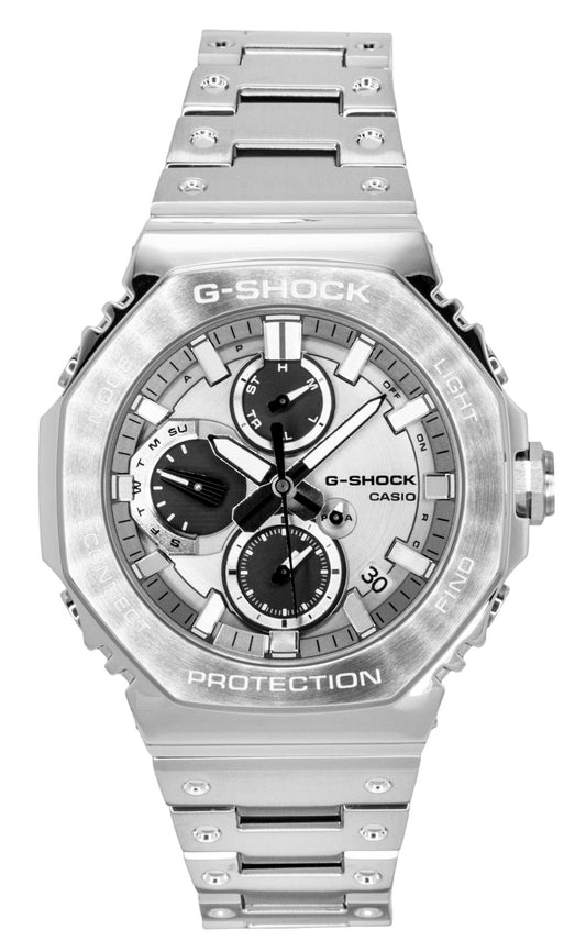 Casio G-Shock Analog Smartphone Link Silberfarbenes Zifferblatt Edelstahl Quarz GMC-B2100ADS-1A 200M Herrenuhr