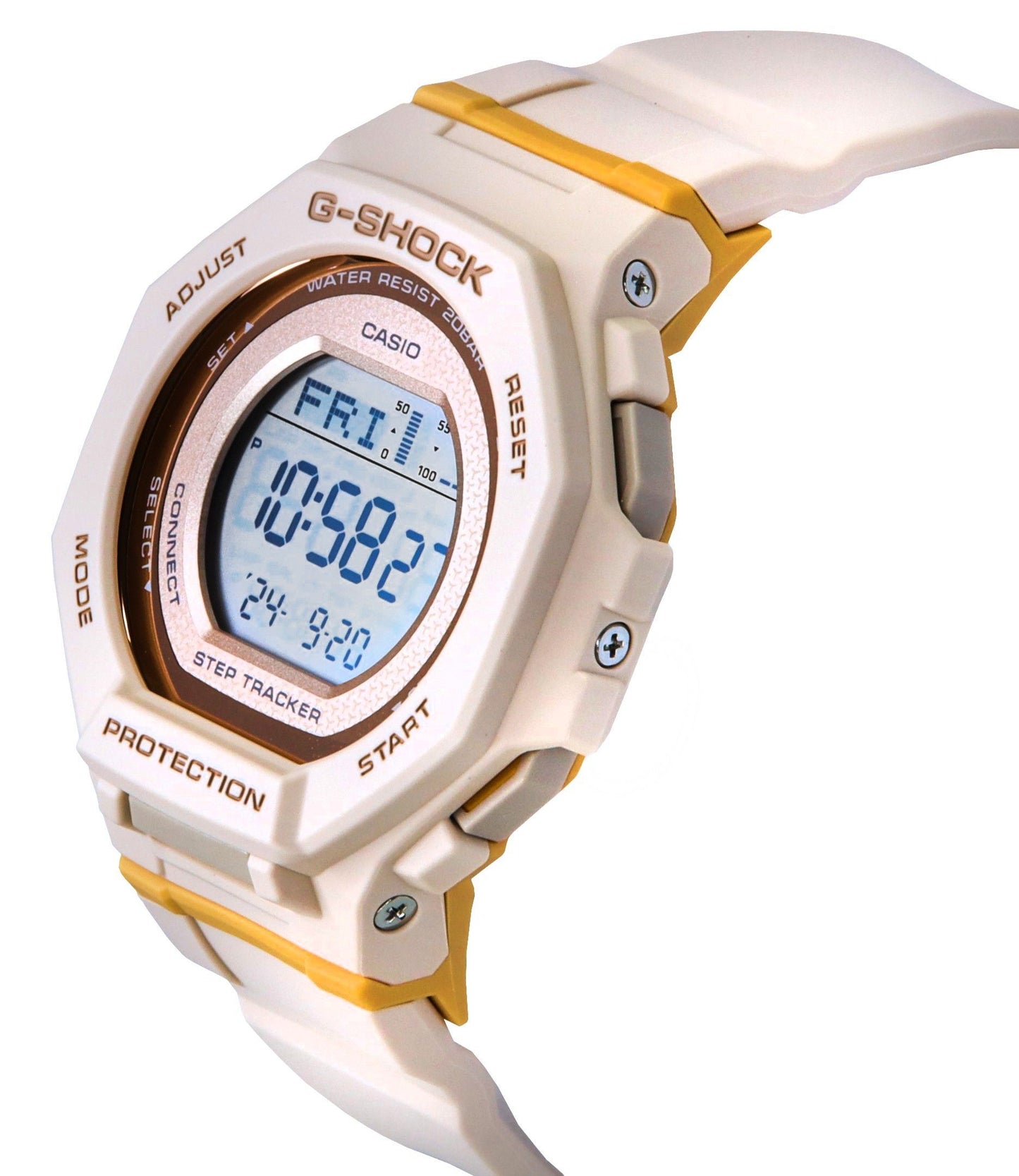 Casio G-Shock G-Squad Digital Smartphone Link Pale Pink Bio-Based Resin Quarz GMD-B300-4 200M Damenuhr