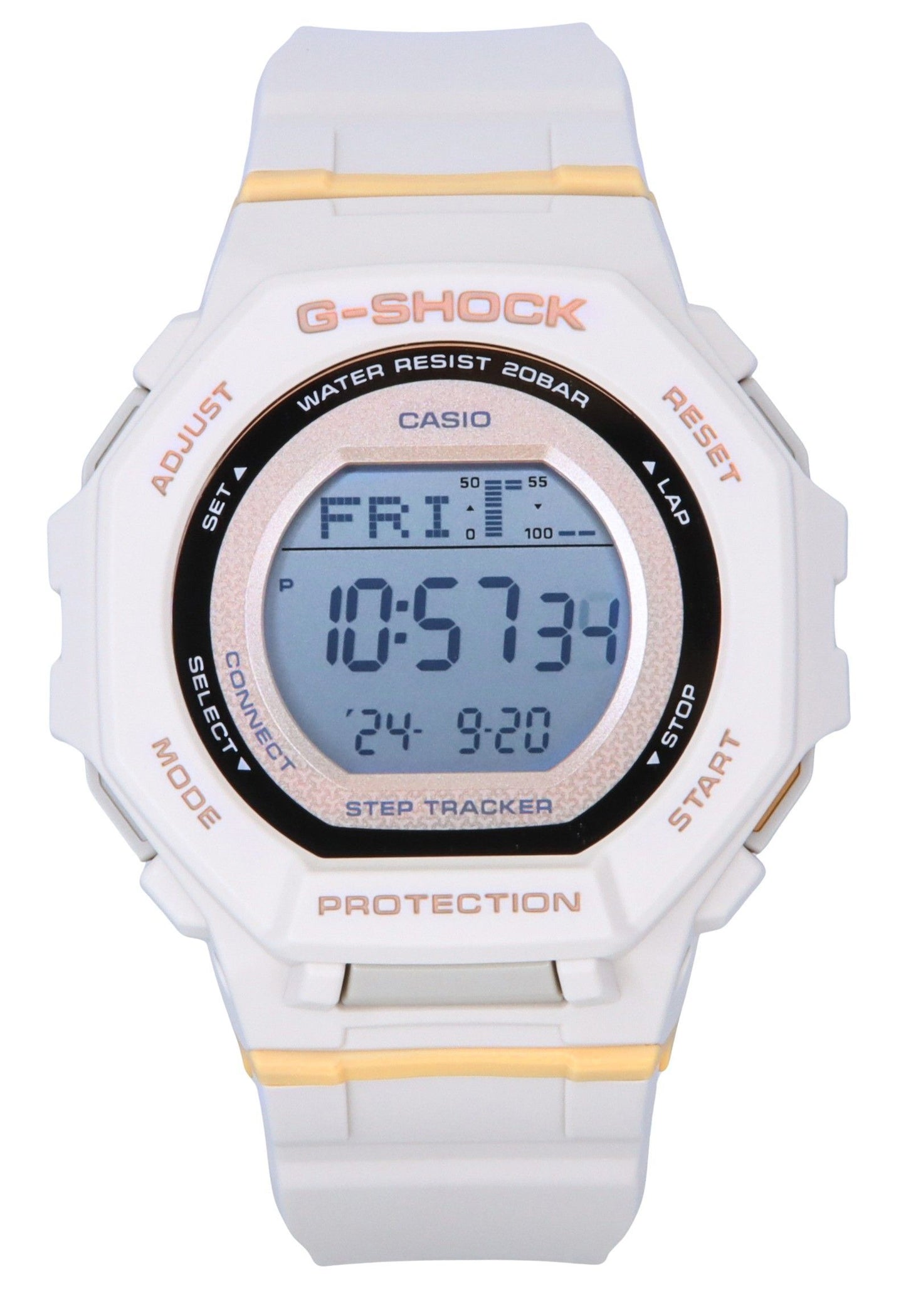 Casio G-Shock G-Squad Digital Smartphone Link Pale Pink Bio-Based Resin Quarz GMD-B300-4 200M Damenuhr