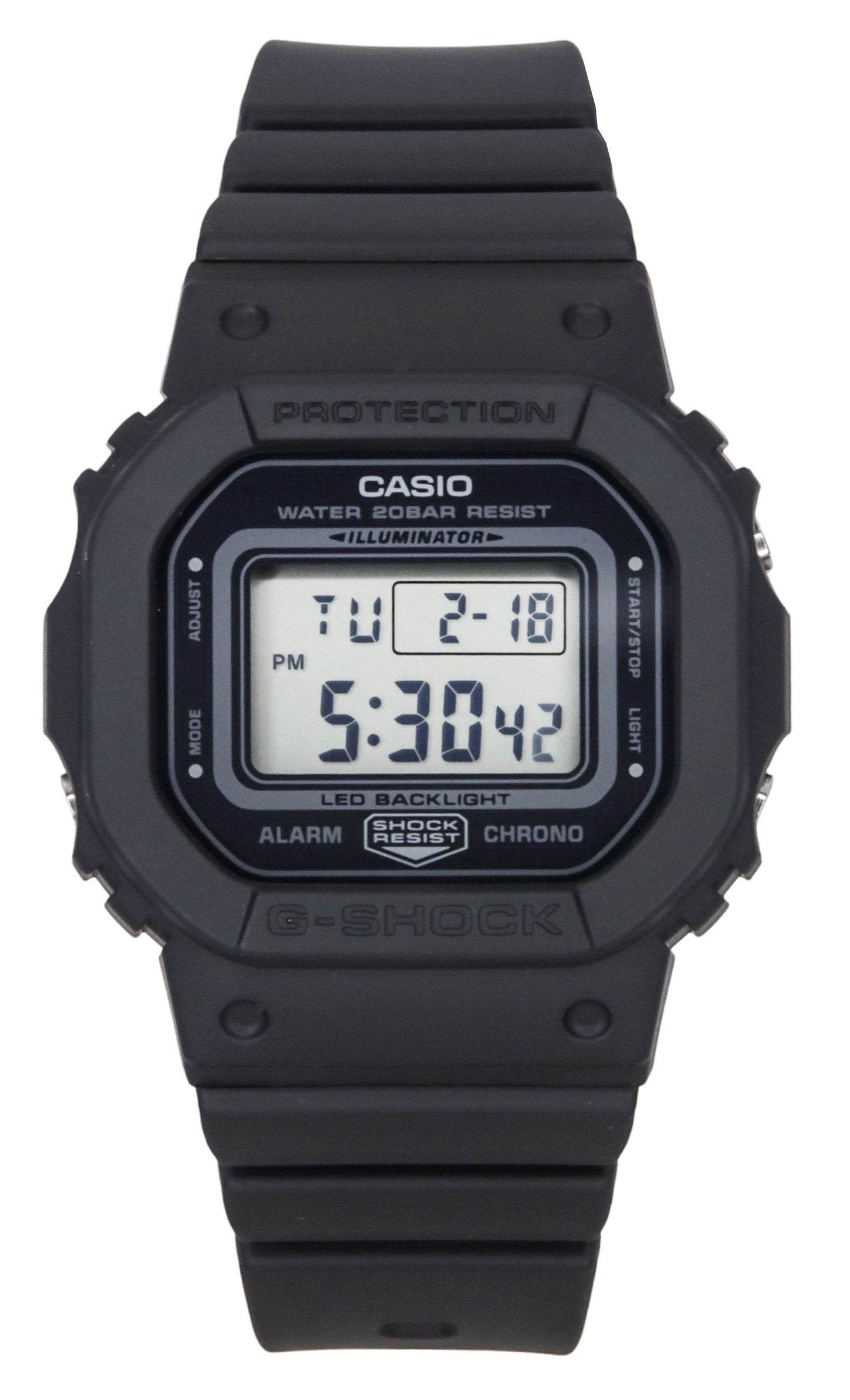 Casio G-Shock Digital Black Resin Strap Schwarzes Zifferblatt Quarz GMD-S5600BA-1 200M Damenuhr