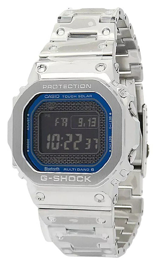 Casio G-Shock Full Metal Digital Smartphone Link Edelstahl Tough Solar GMW-B5000D-2 200M Herrenuhr