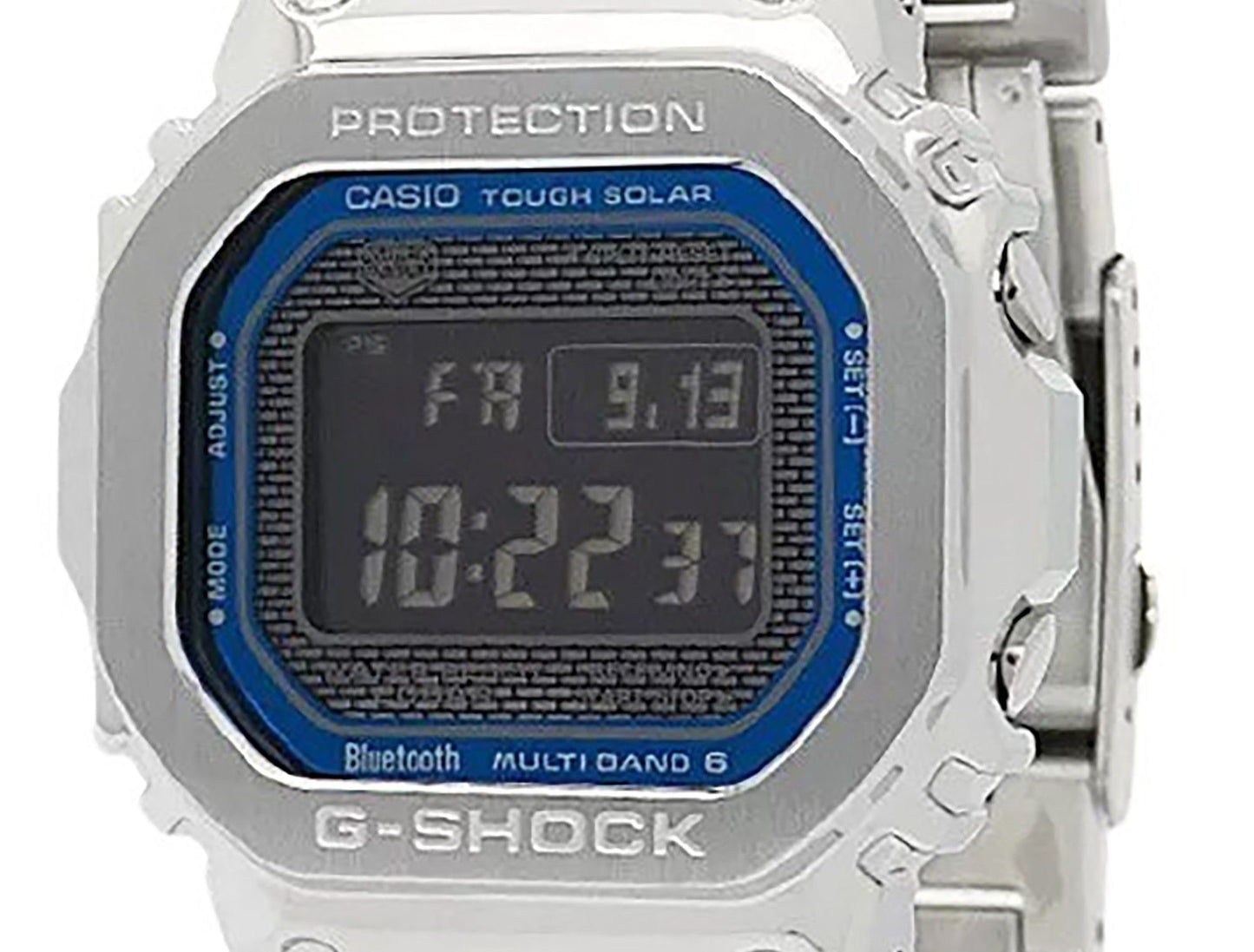 Casio G-Shock Full Metal Digital Smartphone Link Edelstahl Tough Solar GMW-B5000D-2 200M Herrenuhr