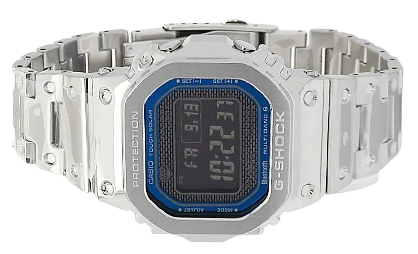 Casio G-Shock Full Metal Digital Smartphone Link Edelstahl Tough Solar GMW-B5000D-2 200M Herrenuhr