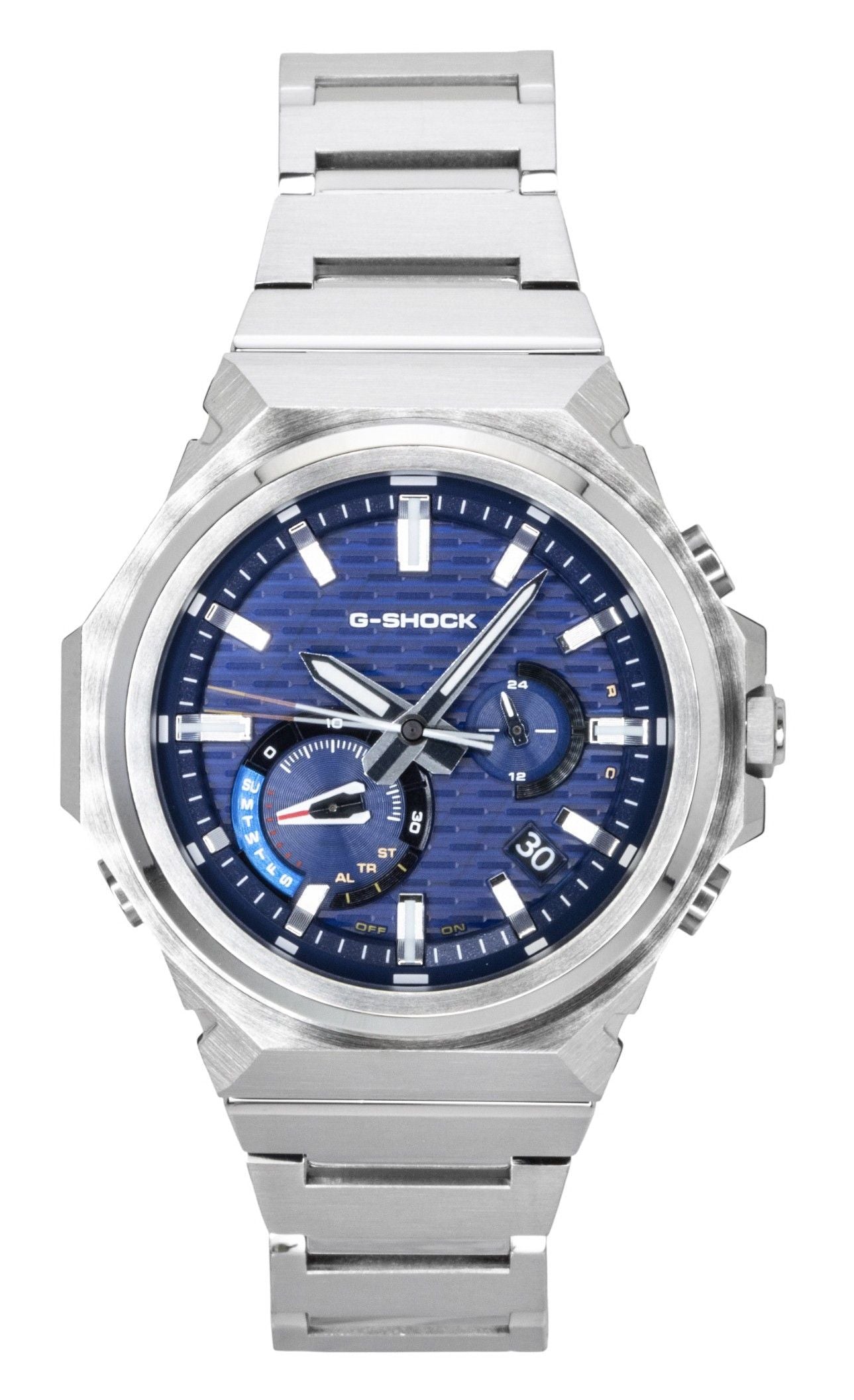 Casio G-Shock G-Steel Analog Smartphone Link Edelstahl Blaues Zifferblatt Solar GST-B1000D-2A 200M Herrenuhr