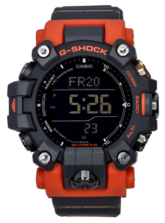 Casio G-Shock Mudman Master Of G-Land Digital Orange And Black Resin Strap Solar GW-9500-1A4 200M Herrenuhr