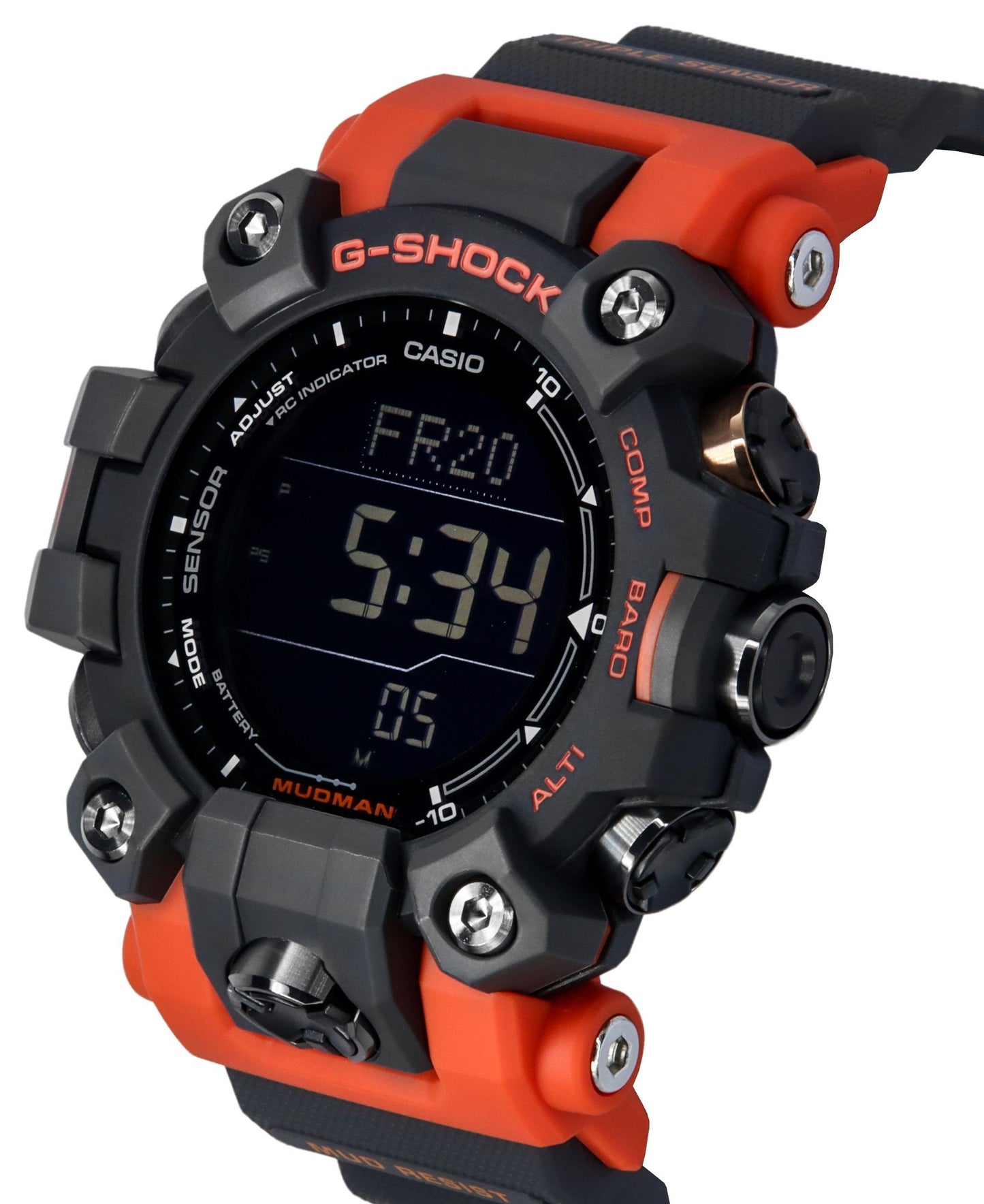 Casio G-Shock Mudman Master Of G-Land Digital Orange And Black Resin Strap Solar GW-9500-1A4 200M Herrenuhr