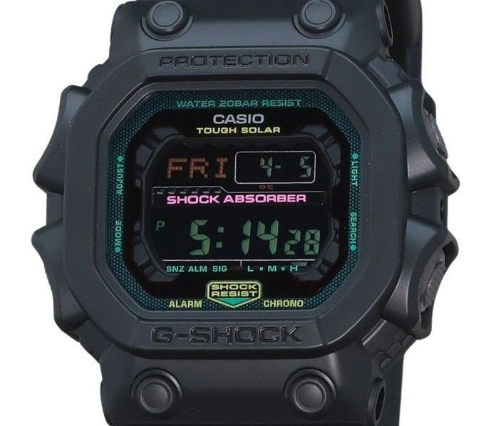 Casio G-Shock Digital Resin Strap Multifluorescent Tough Solar GX-56MF-1 200M Herrenuhr