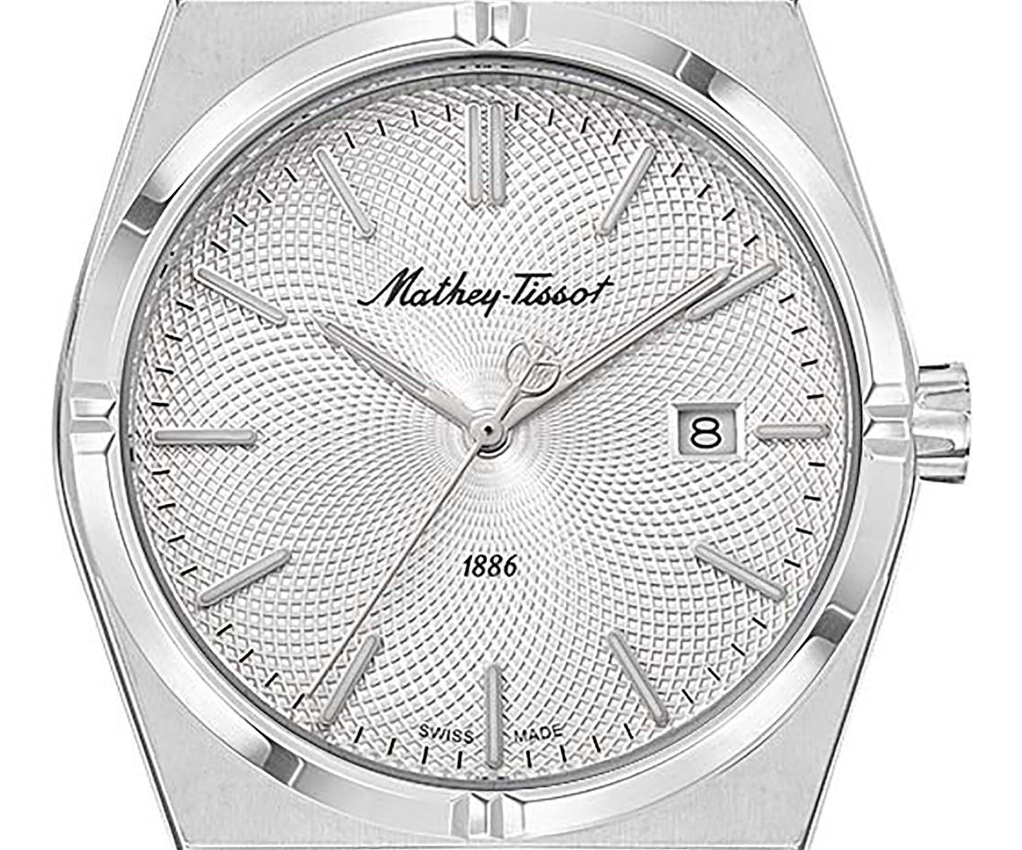 Mathey-Tissot Zeus Edelstahl Silberfarbenes Zifferblatt Quarz H118AS Herrenuhr