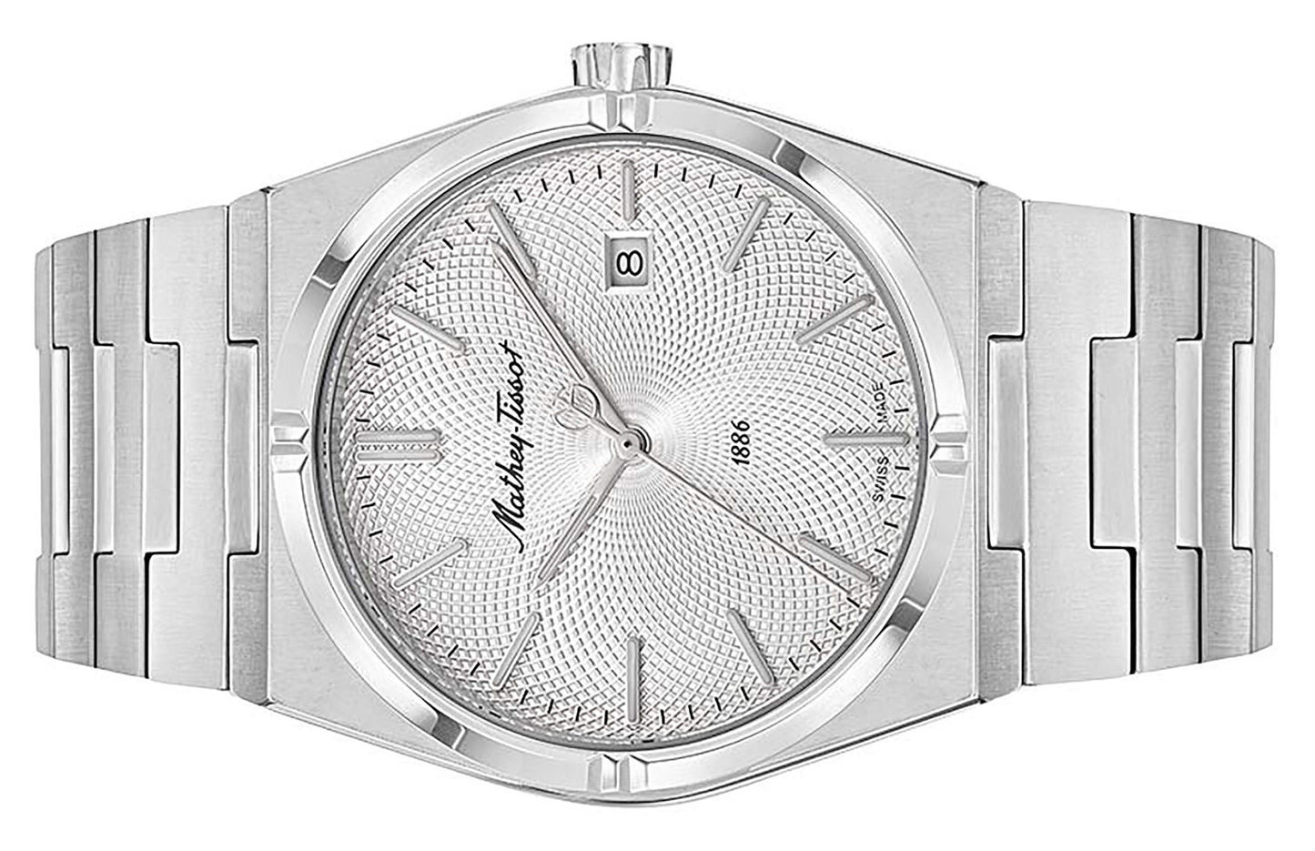 Mathey-Tissot Zeus Edelstahl Silberfarbenes Zifferblatt Quarz H118AS Herrenuhr