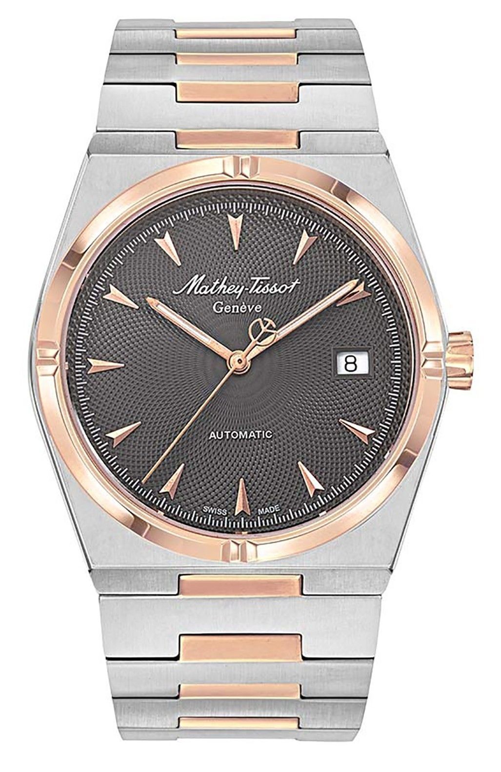 Mathey-Tissot Zeus Two Tone Edelstahl Graues Zifferblatt Automatik H118ATRS Herrenuhr