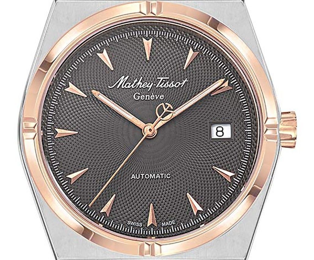 Mathey-Tissot Zeus Two Tone Edelstahl Graues Zifferblatt Automatik H118ATRS Herrenuhr