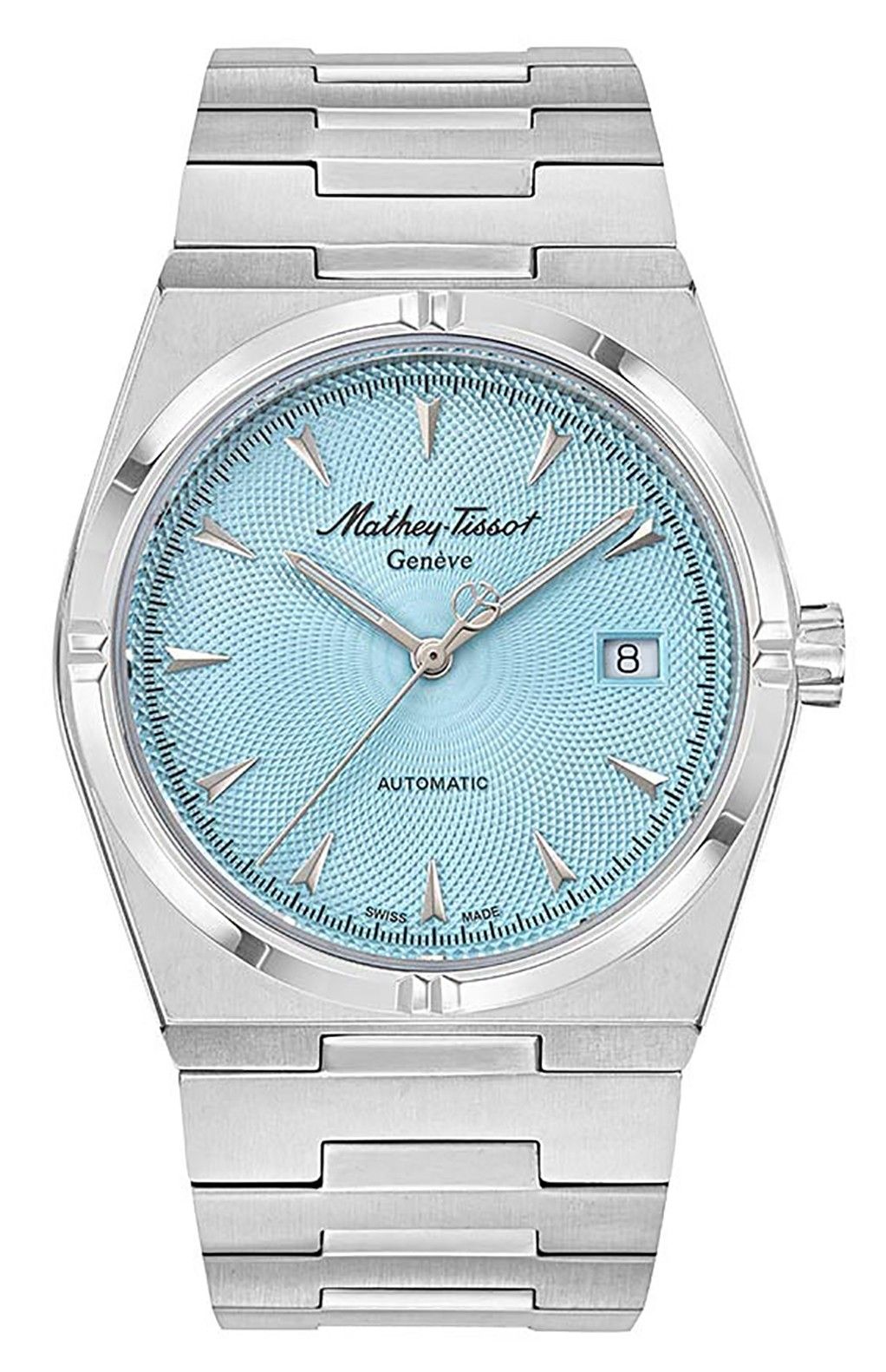 Mathey-Tissot Zeus Edelstahl Blaues Zifferblatt Automatik H118ATSK Herrenuhr