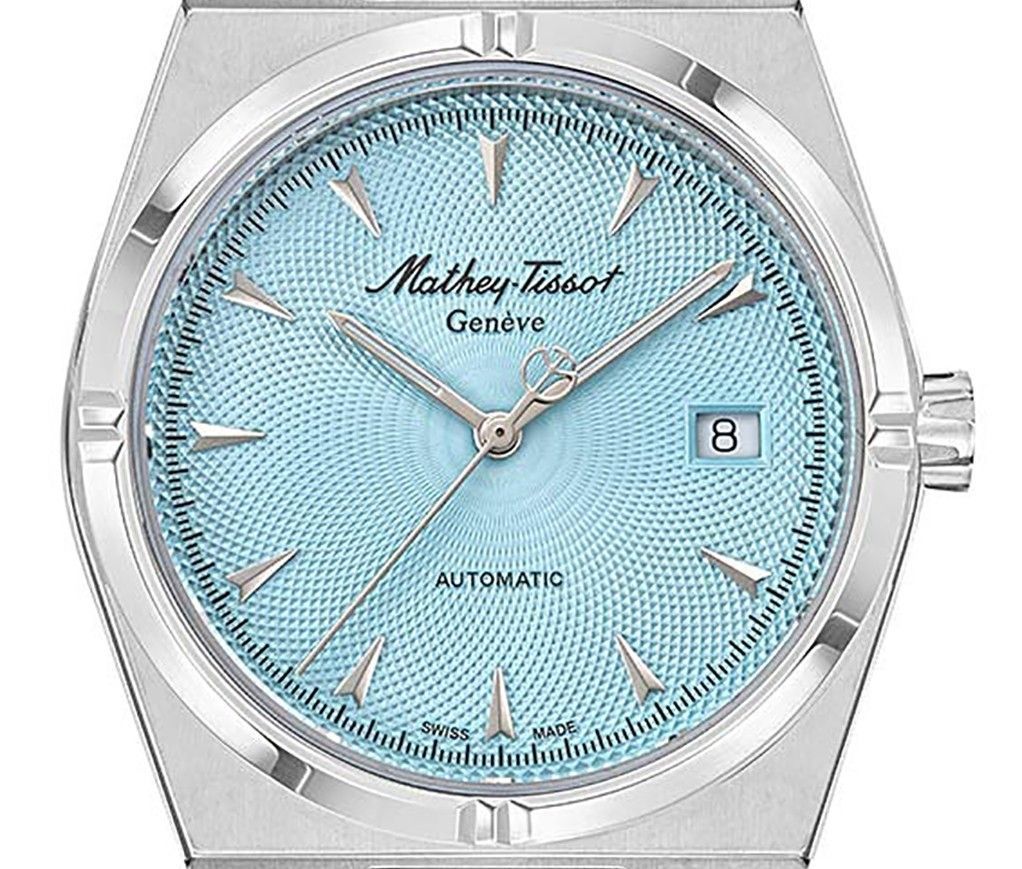 Mathey-Tissot Zeus Edelstahl Blaues Zifferblatt Automatik H118ATSK Herrenuhr