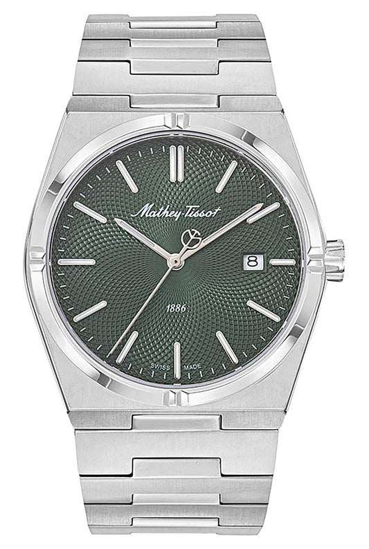Mathey-Tissot Zeus Edelstahl Gr?nes Zifferblatt Quarz H118AV Herrenuhr