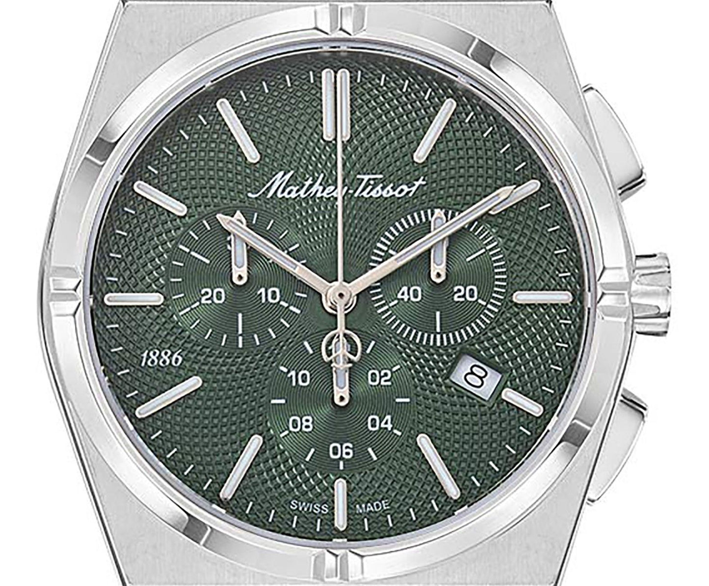 Mathey-Tissot Zeus Chrono Edelstahl Gr?nes Zifferblatt Quarz H118CHAV Herrenuhr