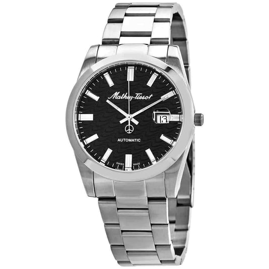 Mathey-Tissot Mathy I Edelstahl Schwarzes Zifferblatt Automatik H1450ATAN Herrenuhr