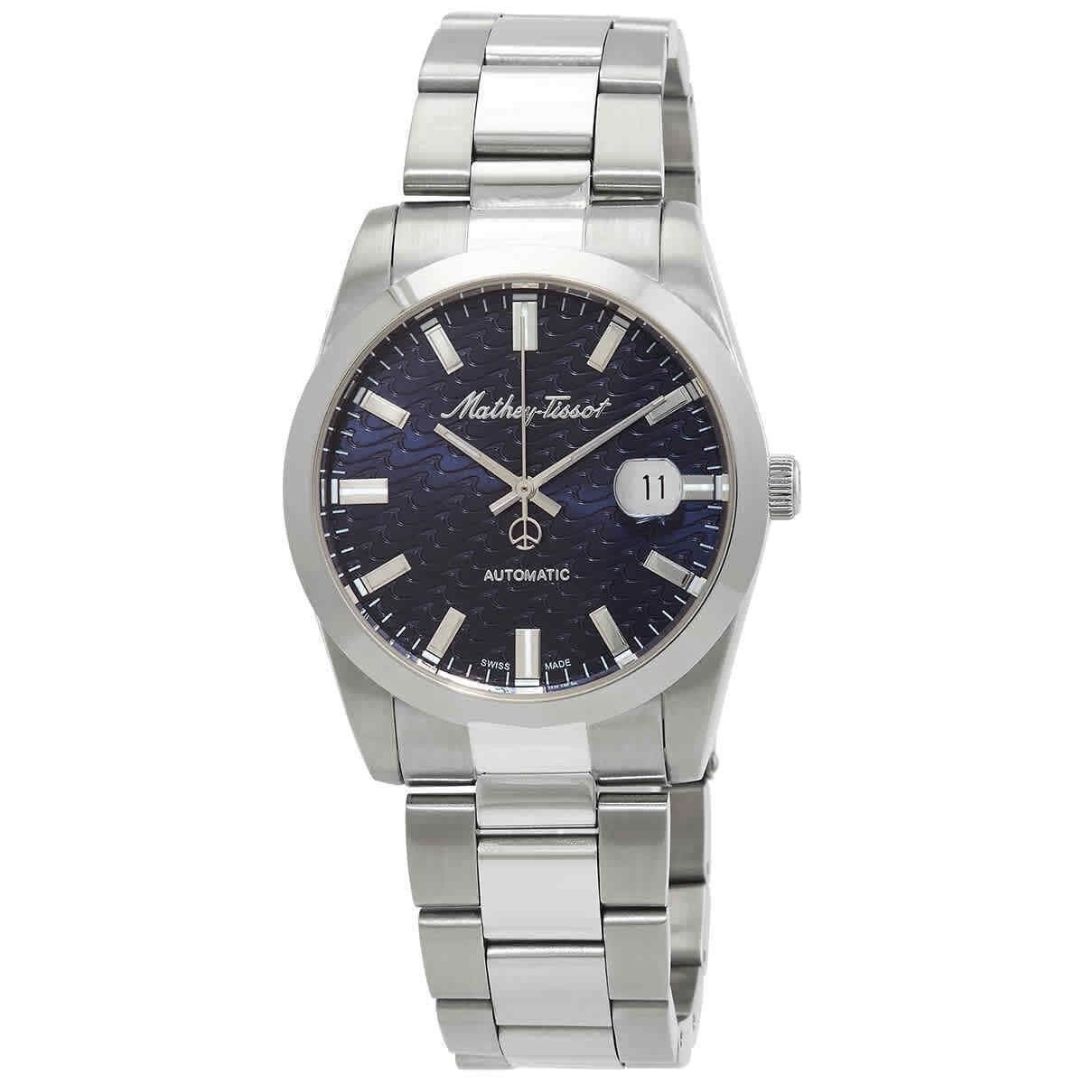Mathey-Tissot Mathy I Edelstahl Blaues Zifferblatt Automatik H1450ATB Herrenuhr