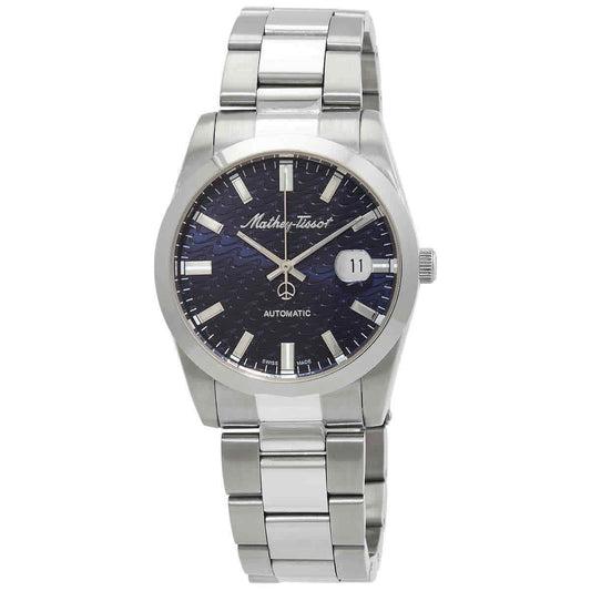 Mathey-Tissot Mathy I Edelstahl Blaues Zifferblatt Automatik H1450ATB Herrenuhr