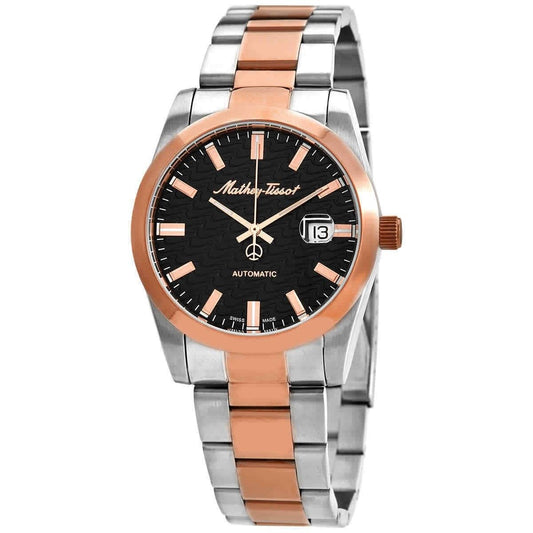Mathey-Tissot Mathy I Two Tone Edelstahl Schwarzes Zifferblatt Automatik H1450ATRN Herrenuhr