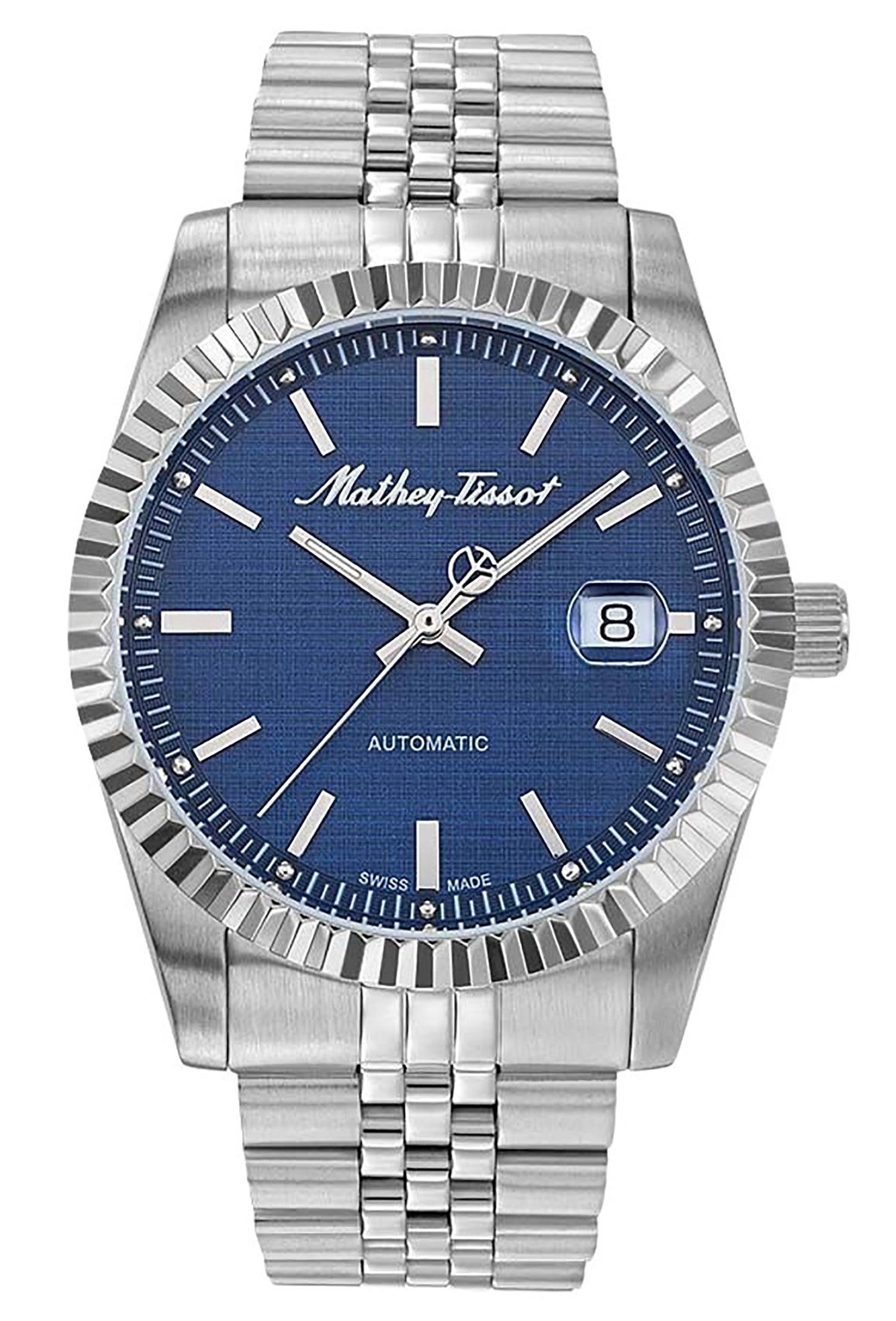 Mathey-Tissot Mathy III Edelstahl Blaues Zifferblatt Automatik H1810ATABU Herrenuhr
