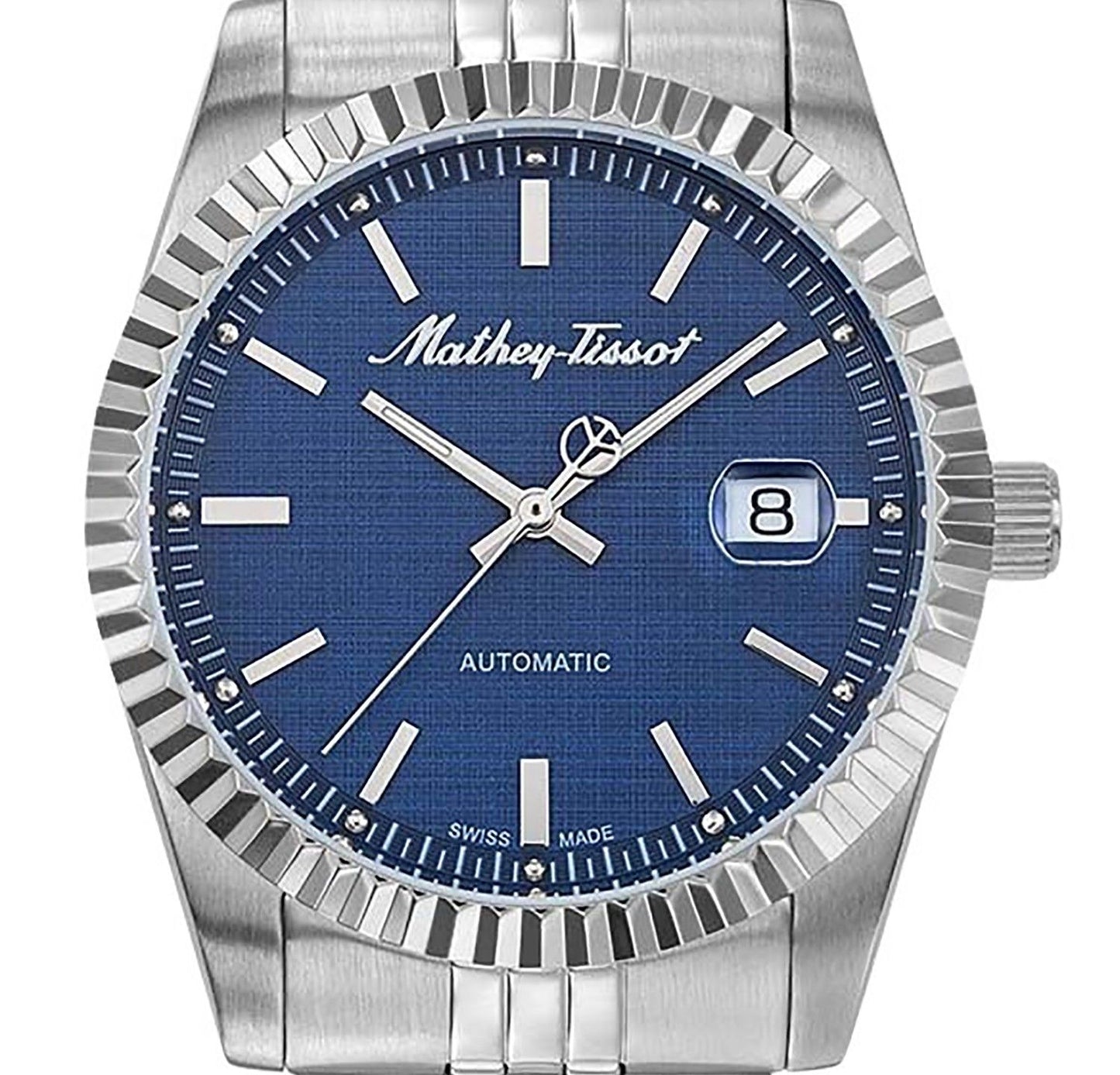 Mathey-Tissot Mathy III Edelstahl Blaues Zifferblatt Automatik H1810ATABU Herrenuhr