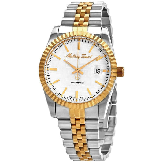 Mathey-Tissot Mathy III Automatik Two Tone Edelstahl White Dial H1810ATBI Herrenuhr