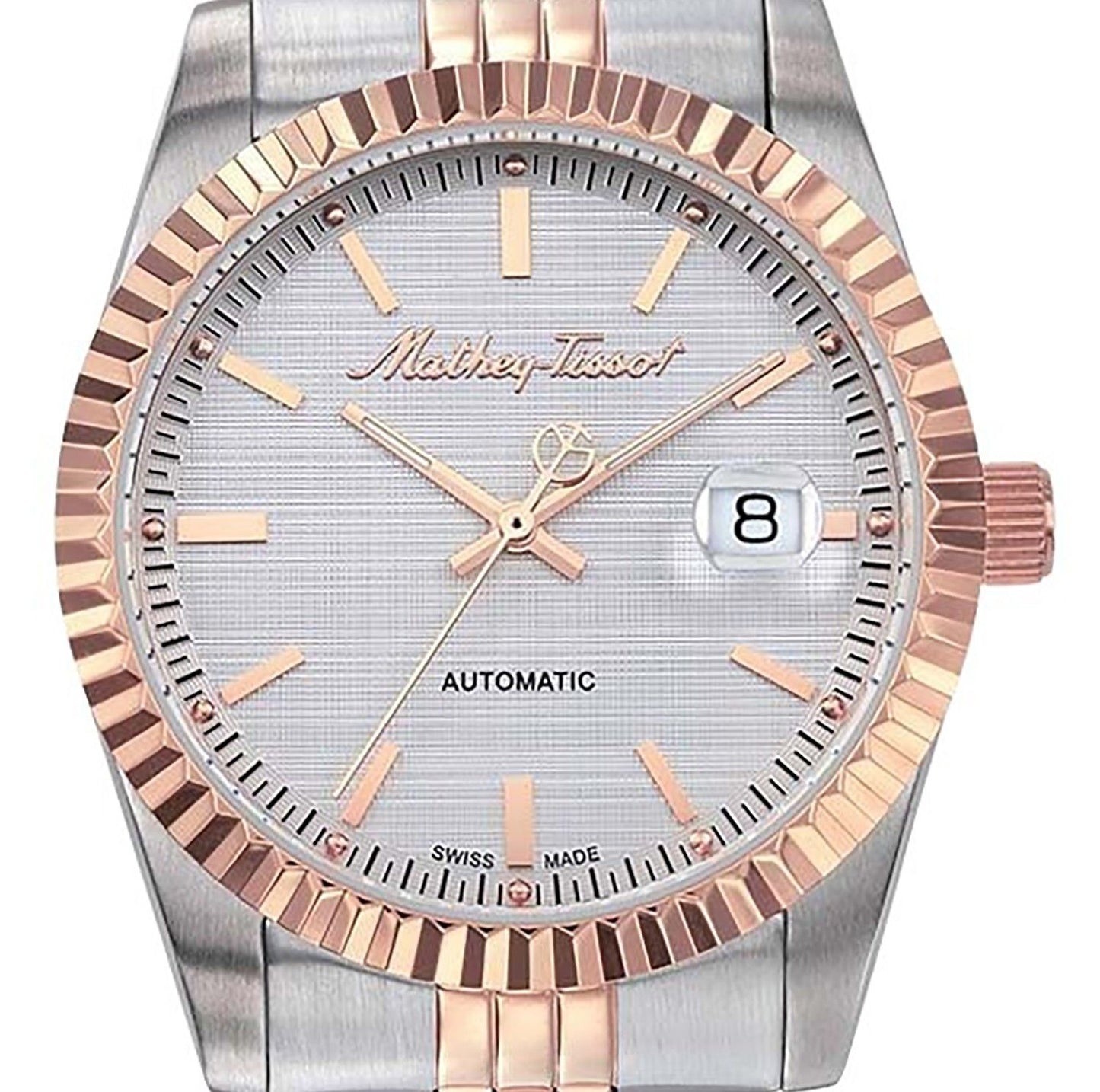 Mathey-Tissot Mathy III Two Tone Edelstahl White Dial Automatik H1810ATRA Herrenuhr