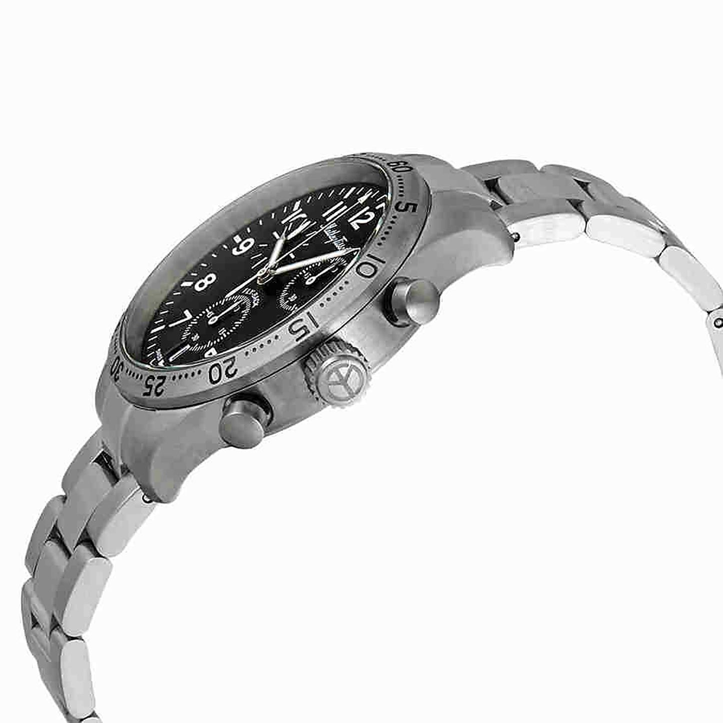 Mathey-Tissot Type 21 Flyback Chronograph Edelstahl Schwarzes Zifferblatt Quarz H1821CHANG Herrenuhr
