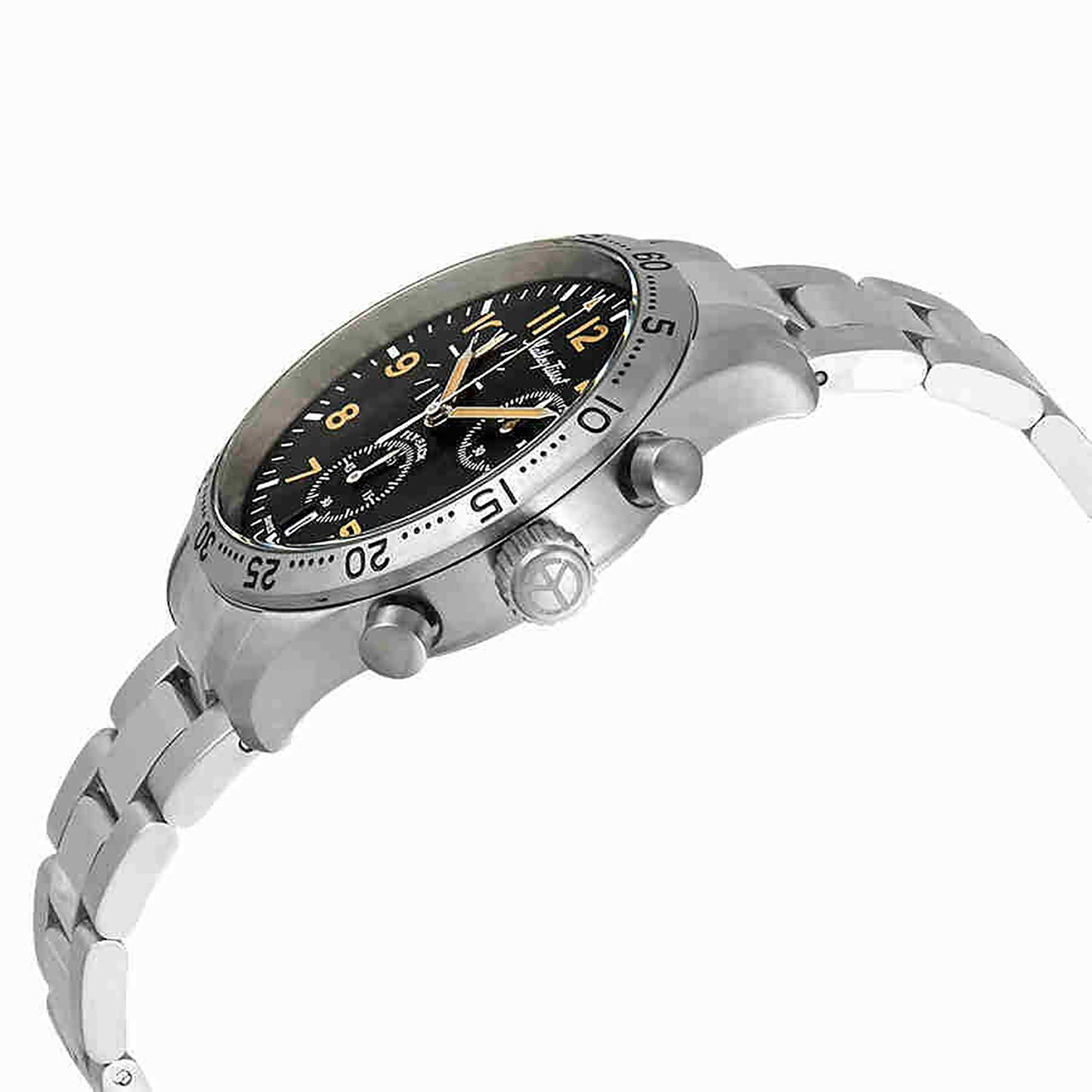 Mathey-Tissot Type 21 Flyback Chronograph Edelstahl Schwarzes Zifferblatt Quarz H1821CHANO Herrenuhr