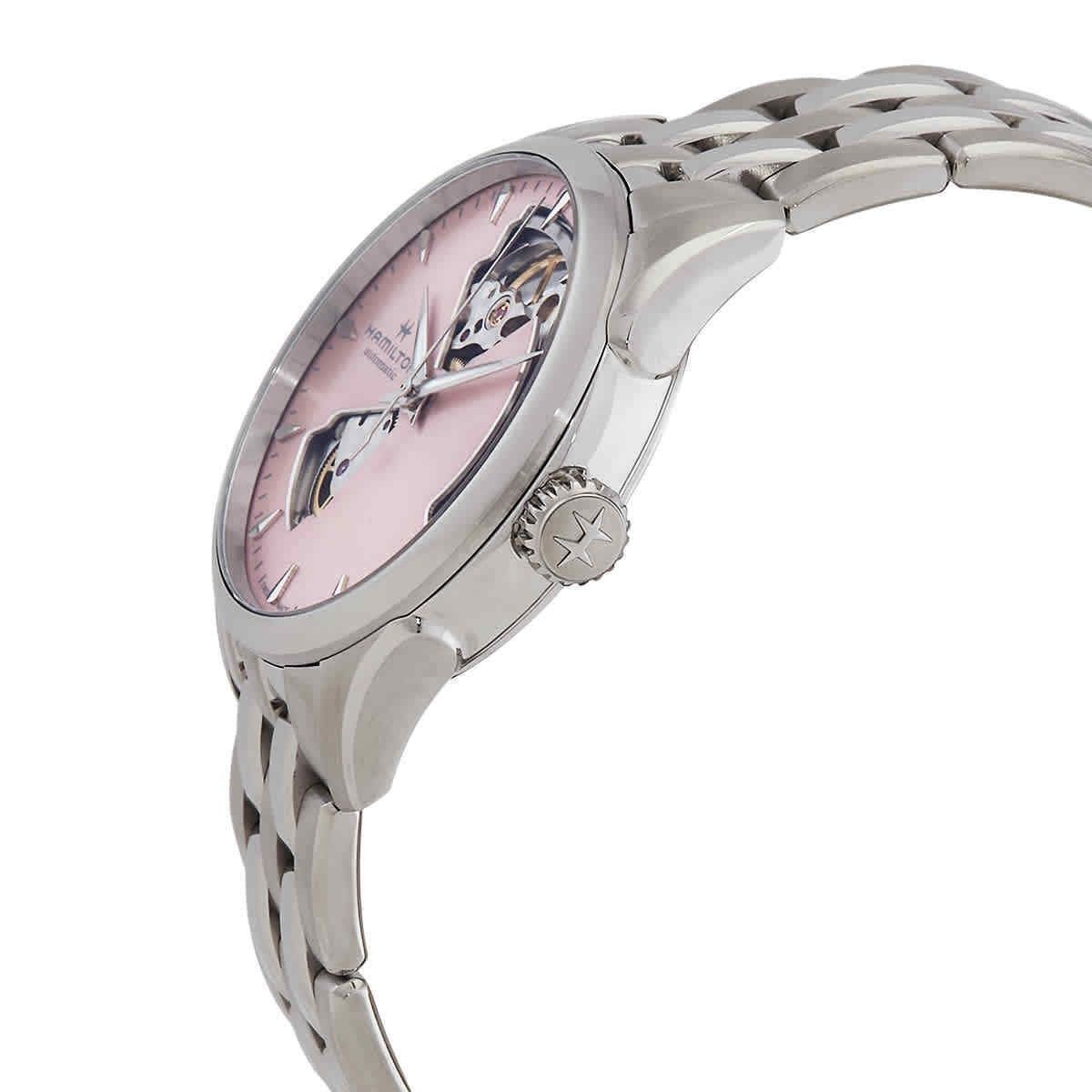 Hamilton Jazzmaster Edelstahl Pink Open Heart Dial Automatik H32215170 Damenuhr