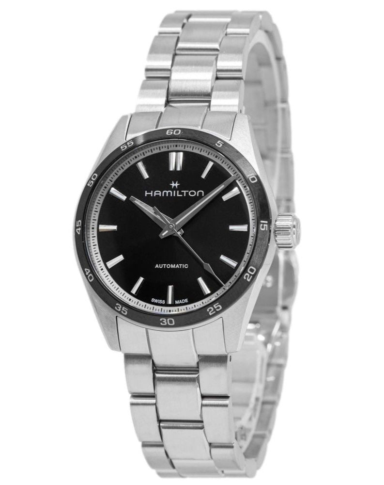 Hamilton Jazzmaster Performer Edelstahl Schwarzes Zifferblatt Automatik H36205130 100M Herrenuhr