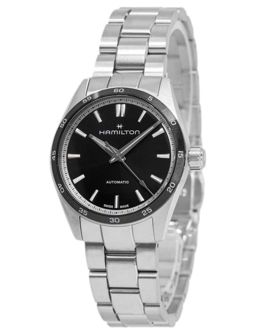 Hamilton Jazzmaster Performer Edelstahl Schwarzes Zifferblatt Automatik H36205130 100M Herrenuhr