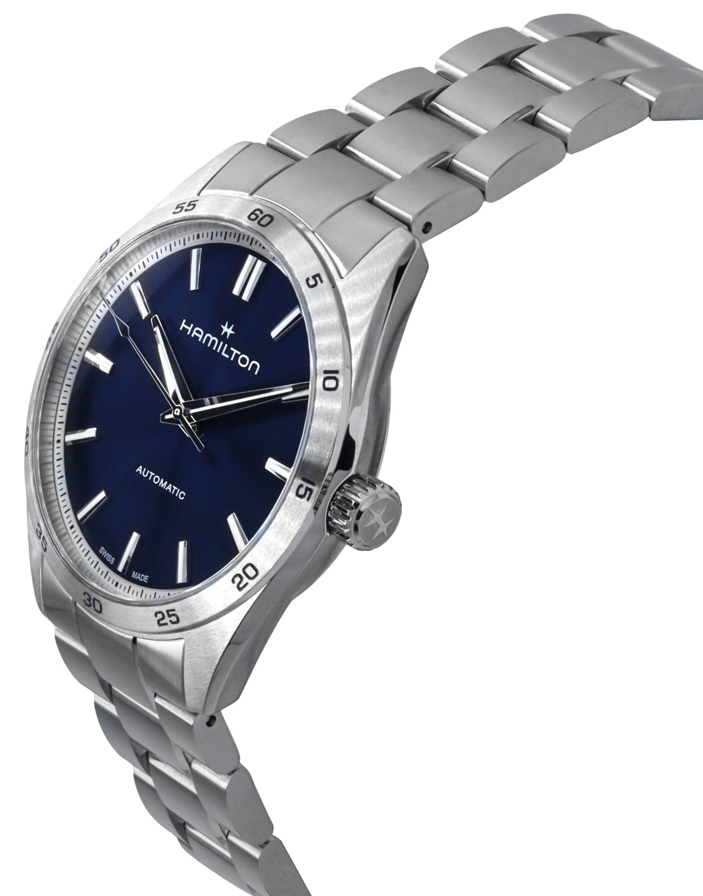 Hamilton Jazzmaster Performer Edelstahl Blaues Zifferblatt Automatik H36215140 100M Herrenuhr
