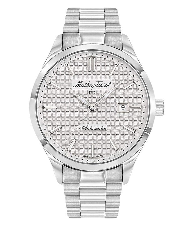 Mathey-Tissot Urban Edelstahl Silberfarbenes Zifferblatt Automatik H411ATAS Herrenuhr