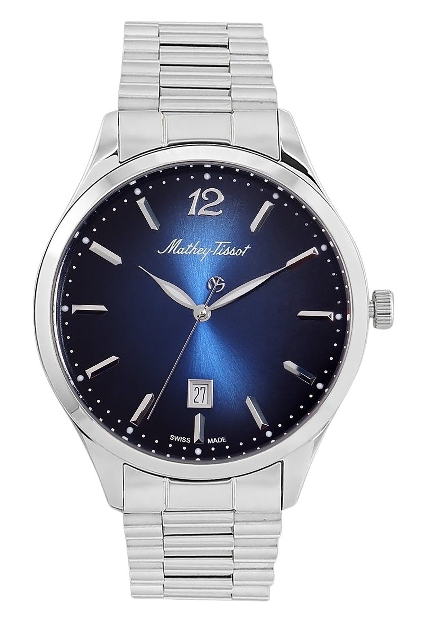 Mathey-Tissot Urban Metal Blaues Zifferblatt Quarz H411MABU Herrenuhr