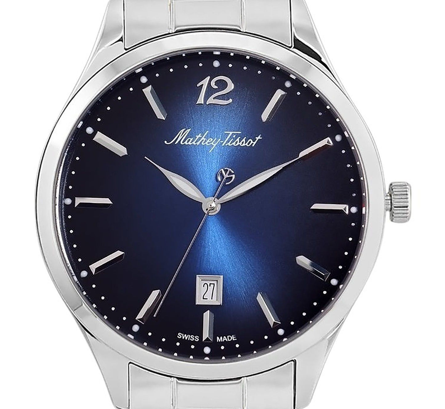 Mathey-Tissot Urban Metal Blaues Zifferblatt Quarz H411MABU Herrenuhr