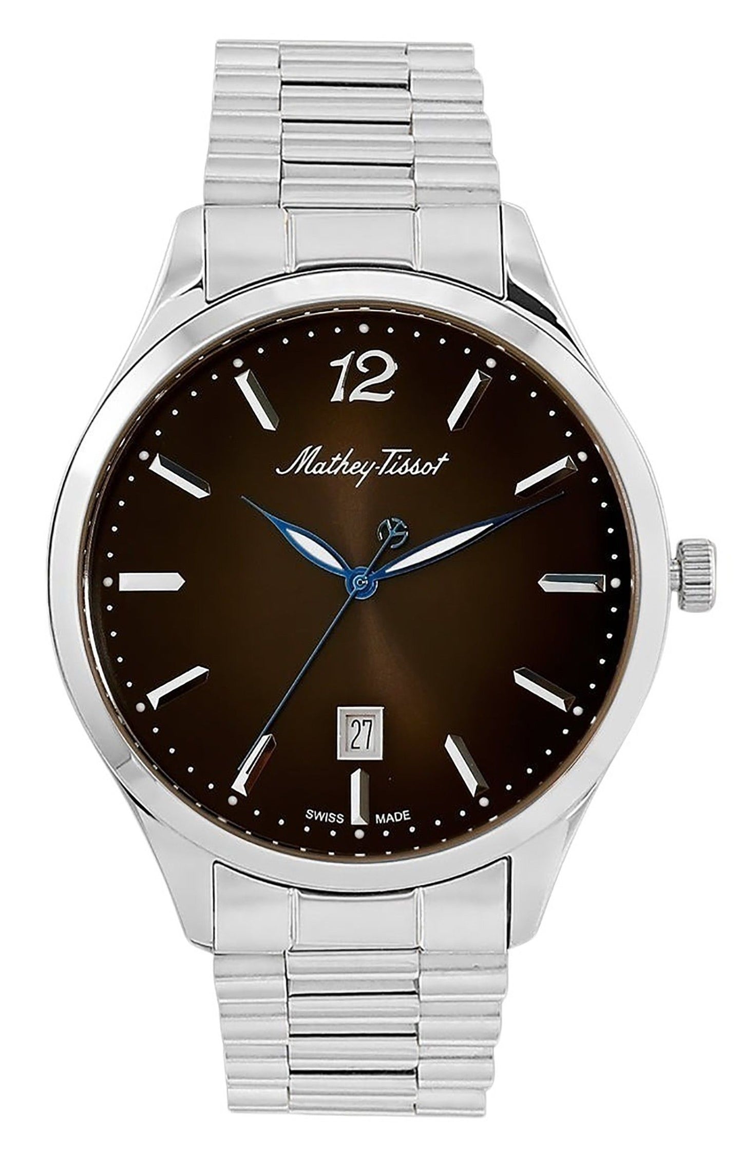 Mathey-Tissot Urban Metal Schwarzes Zifferblatt Quarz H411MAN Herrenuhr