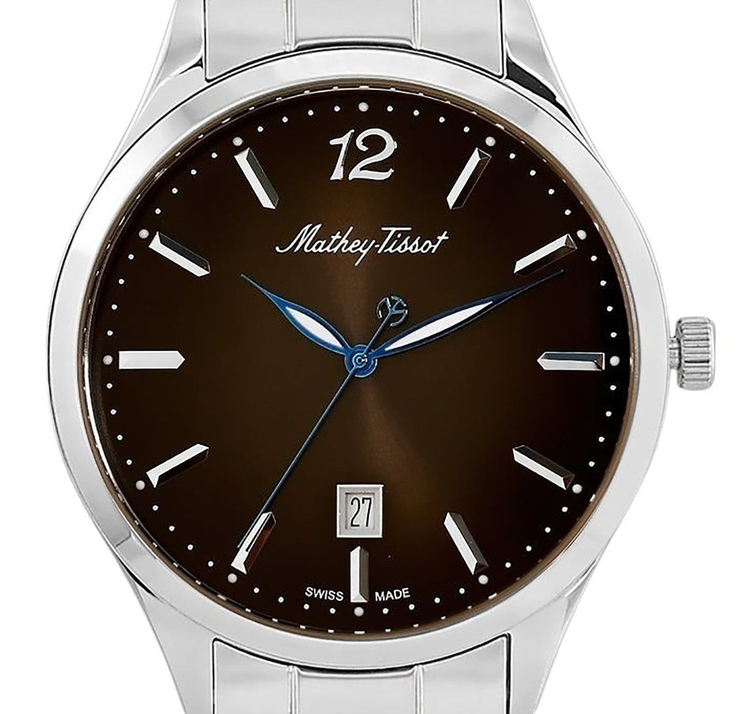 Mathey-Tissot Urban Metal Schwarzes Zifferblatt Quarz H411MAN Herrenuhr