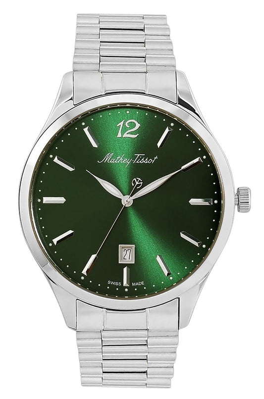 Mathey-Tissot Urban Metal Gr?nes Zifferblatt Quarz H411MAV Herrenuhr