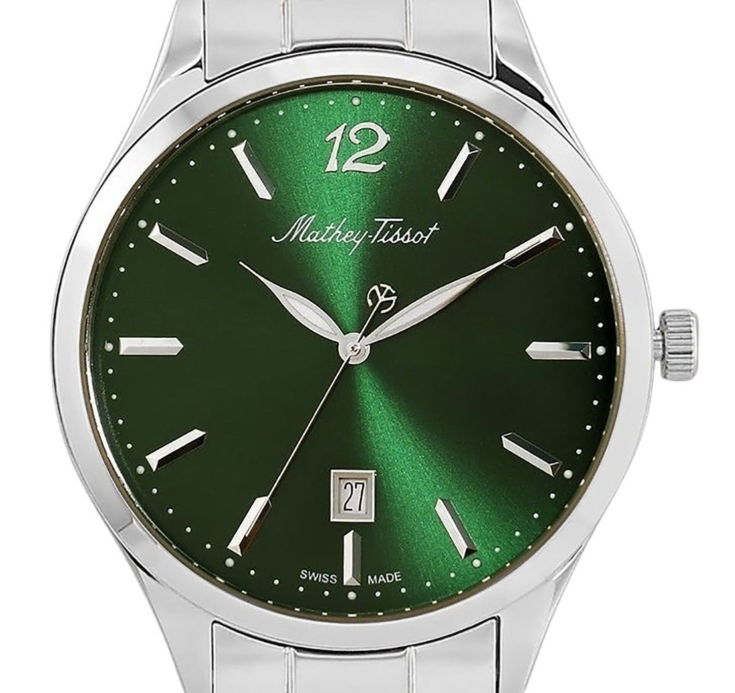 Mathey-Tissot Urban Metal Gr?nes Zifferblatt Quarz H411MAV Herrenuhr