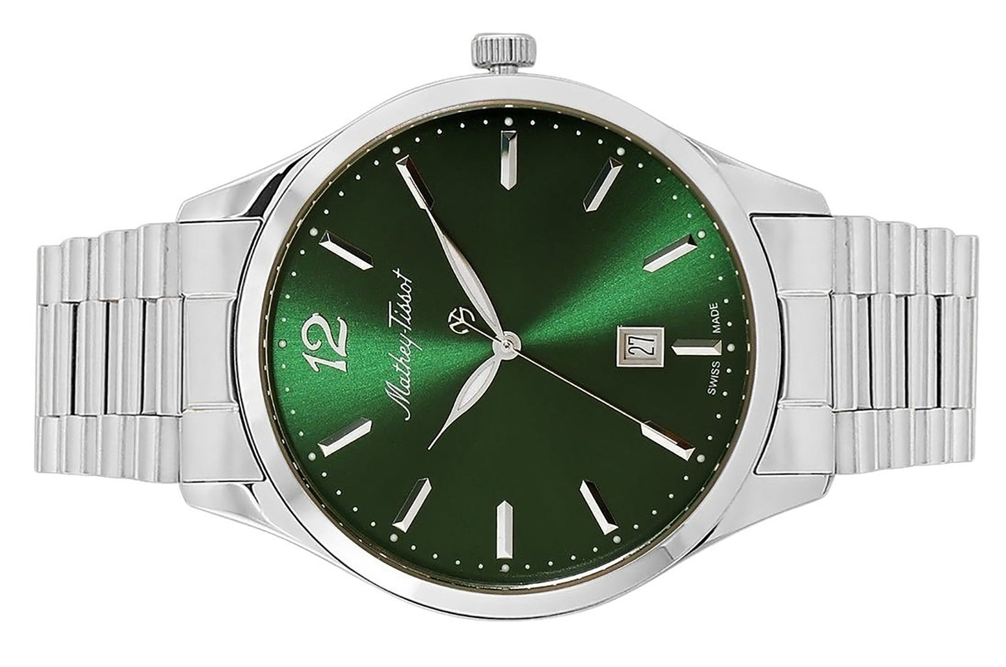 Mathey-Tissot Urban Metal Gr?nes Zifferblatt Quarz H411MAV Herrenuhr