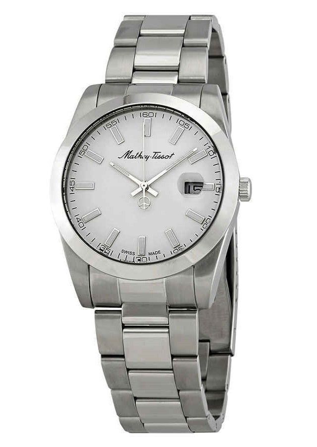 Mathey-Tissot Mathy I Edelstahl White Dial Quarz H450AI Herrenuhr
