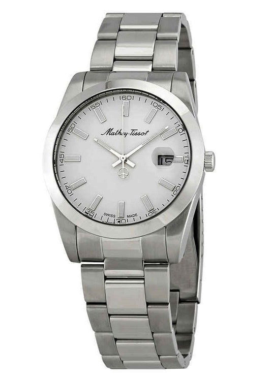 Mathey-Tissot Mathy I Edelstahl White Dial Quarz H450AI Herrenuhr