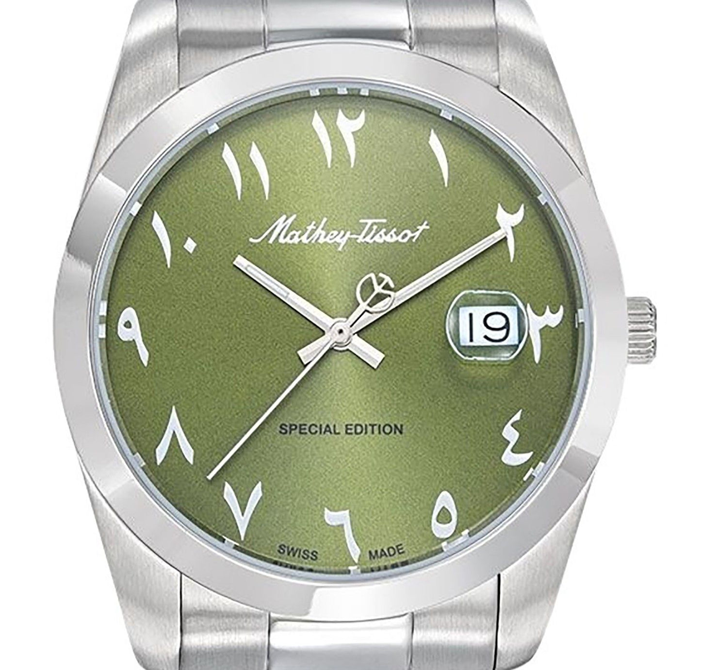 Mathey-Tissot Mathy Orient Special Edition Edelstahl Gr?nes Zifferblatt Quarz H450APEV Herrenuhr