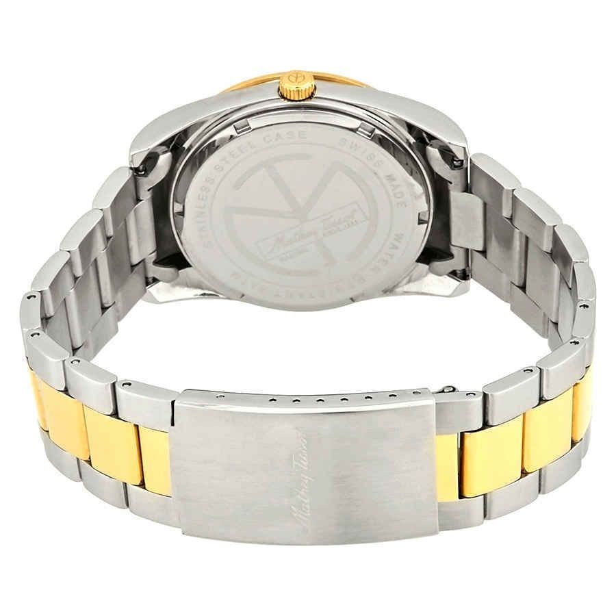 Mathey-Tissot Mathy I Two Tone Edelstahl Schwarzes Zifferblatt Quarz H450BN Herrenuhr