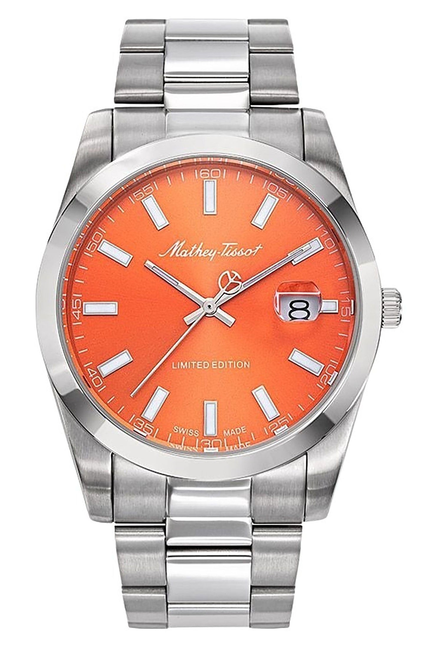 Mathey-Tissot Mathy Sunray Limited Edition Edelstahl Orange Dial Quarz H451OR Herrenuhr